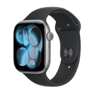 Apple Watch Series 11 (GPS) - space gray aluminum - smart watch with sport band - black - 64 GB