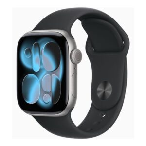 Apple Watch Series 11 (GPS) - space gray aluminum - smart watch with sport band - black - 64 GB