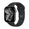 Apple Watch Series 11 (GPS) - jet black aluminum - smart watch with sport band - black - 64 GB