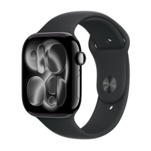 Apple Watch Series 11 (GPS) - jet black aluminum - smart watch with sport band - black - 64 GB