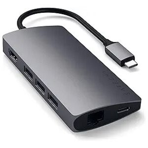 Satechi Aluminum Multi-Port Adapter V2 - docking station - USB-C - 1GbE