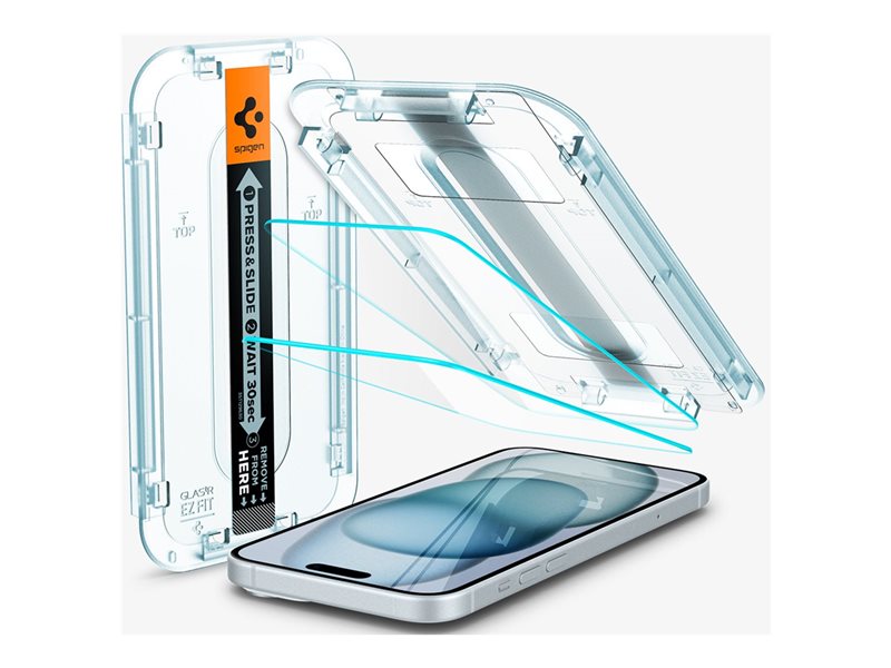 Spigen GLAS.tR EZ Fit - screen protector for cellular phone - sensor protected