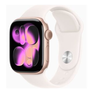 Apple Watch Series 11 (GPS) - rose gold aluminum - smart watch with sport band - light blush - 64 GB