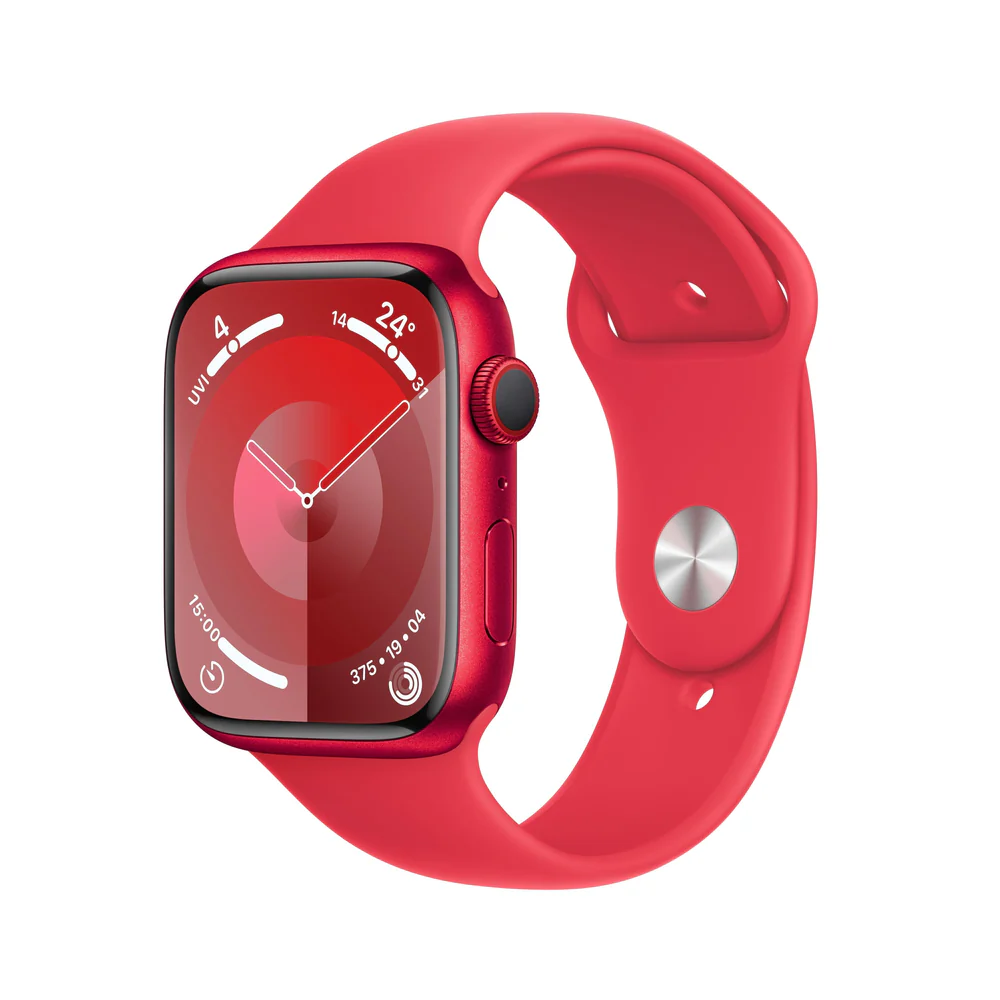 Apple Watch Series 9 (GPS + Cellular) (PRODUCT) RED - red aluminum - smart watch with sport band - red - 64 GB