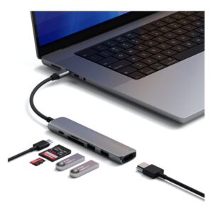 Satechi 6-in-1 - docking station - USB-C 3.2 Gen 2 - HDMI