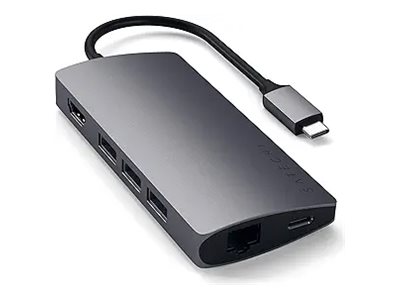 Satechi Aluminum Multi-Port Adapter V2 – docking station – USB-C – 1GbE